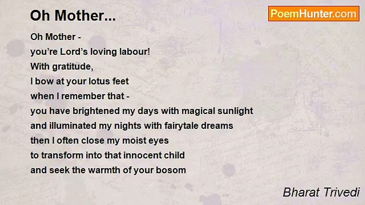 Bharat Trivedi - Oh Mother...