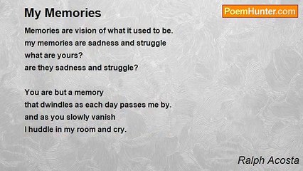Ralph Acosta - My Memories