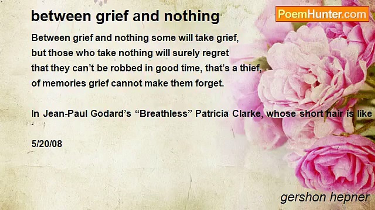 gershon hepner - between grief and nothing