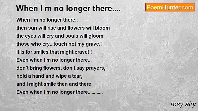 rosy airy - When I m no longer there....