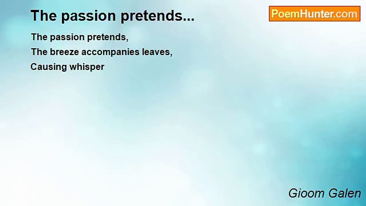 Gioom Galen - The passion pretends...