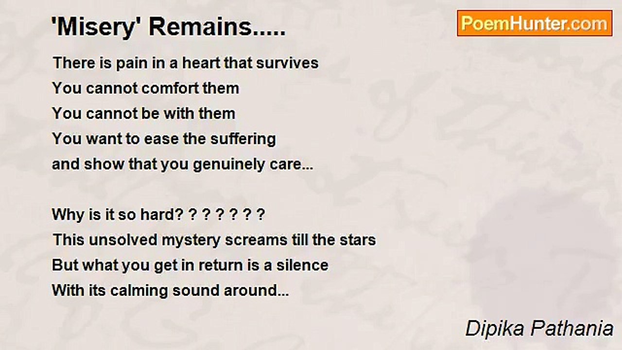 Dipika Pathania - 'Misery' Remains.....