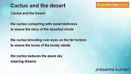 prasanna kumari - Cactus and the desert