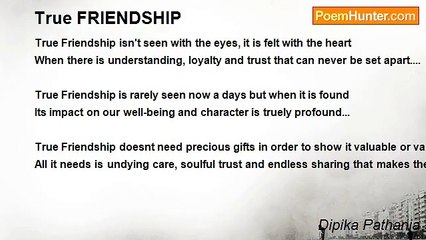 Dipika Pathania - True FRIENDSHIP