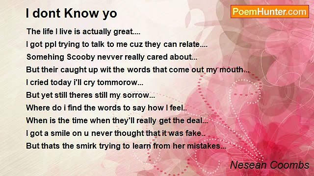 Nesean Coombs - I dont Know yo