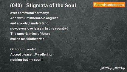premji premji - (040)   Stigmata of the Soul