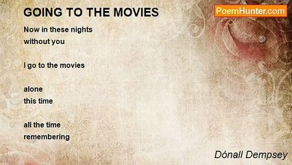 Dónall Dempsey - GOING TO THE MOVIES