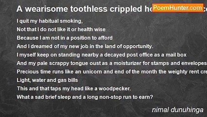 nimal dunuhinga - A wearisome toothless crippled horse in watercolour