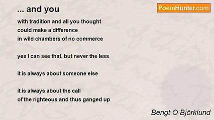 Bengt O Björklund - ... and you