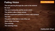 Sadiqullah Khan - Fading Vision