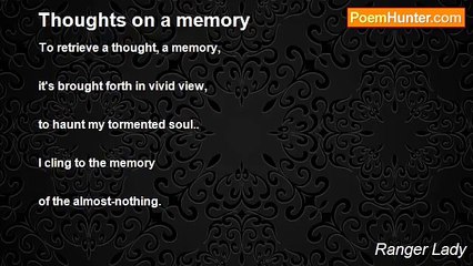 Ranger Lady - Thoughts on a memory