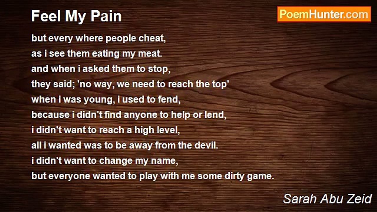 Sarah Abu Zeid - Feel My Pain