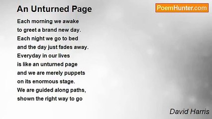 David Harris - An Unturned Page