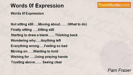Pam Fraser - Words 0f Expression