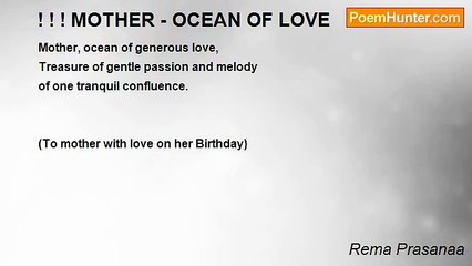 Rema Prasanaa - ! ! ! MOTHER - OCEAN OF LOVE