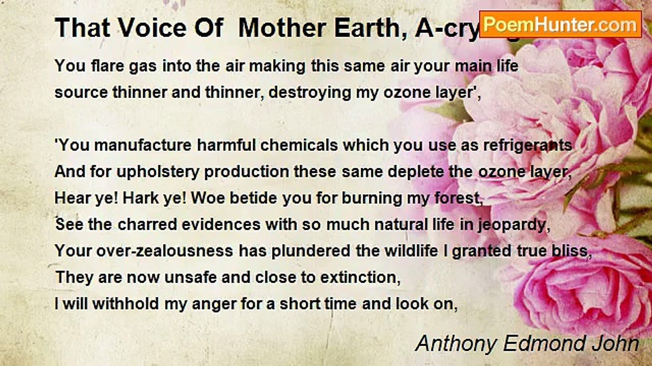 Anthony Edmond John - That Voice Of  Mother Earth, A-crying!