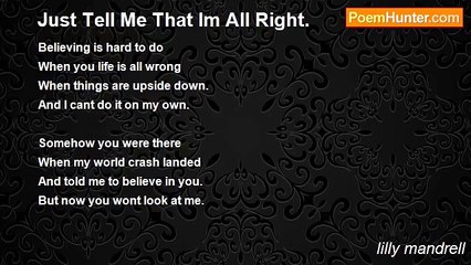 lilly mandrell - Just Tell Me That Im All Right.