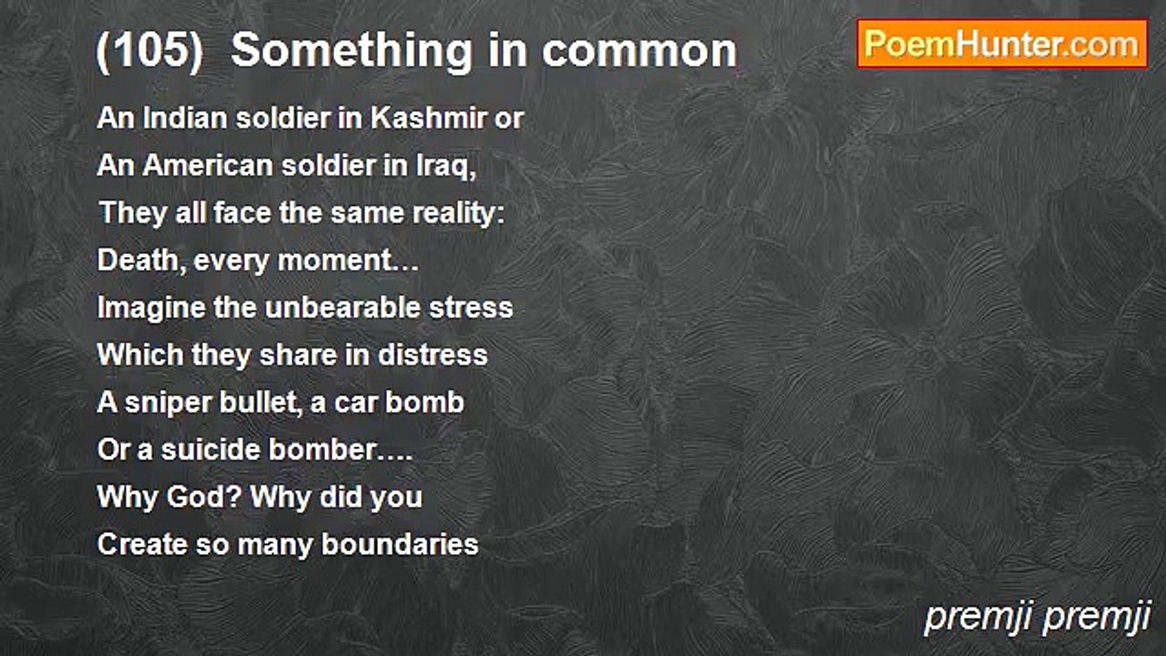 premji premji - (105)  Something in common