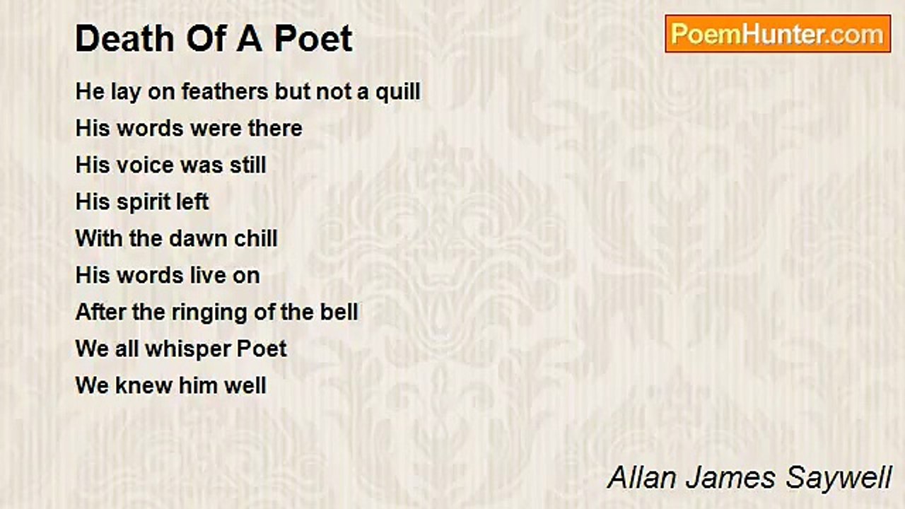 Allan James Saywell - Death Of A Poet