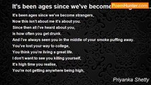 Priyanka Shetty - It's been ages since we've become strangers......