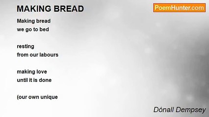 Dónall Dempsey - MAKING BREAD