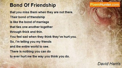 David Harris - Bond Of Friendship