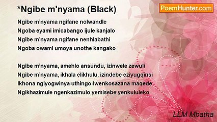 LLM Mbatha - *Ngibe m'nyama (Black)