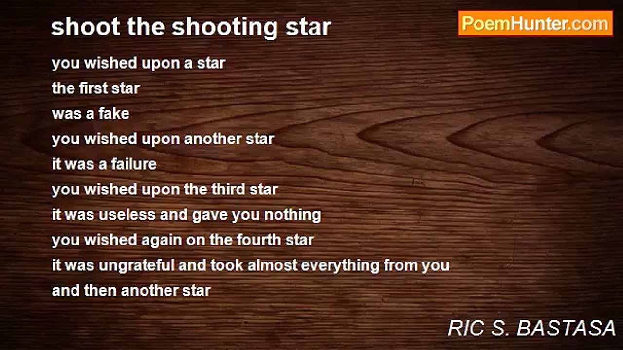 RIC S. BASTASA - shoot the shooting star