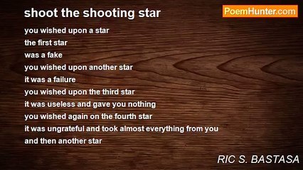 RIC S. BASTASA - shoot the shooting star