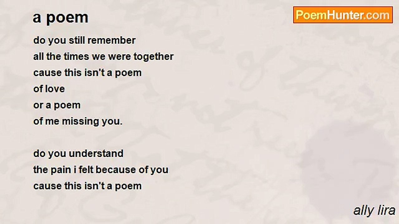 ally lira - a poem