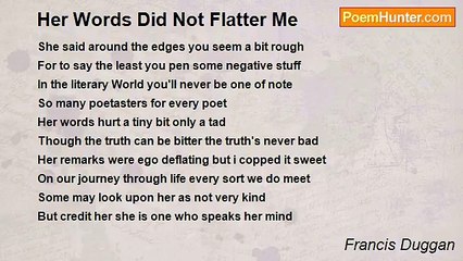 Francis Duggan - Her Words Did Not Flatter Me