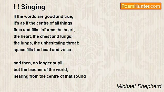 Michael Shepherd - ! ! Singing