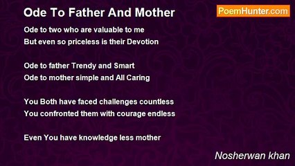 Nosherwan khan - Ode To Father And Mother