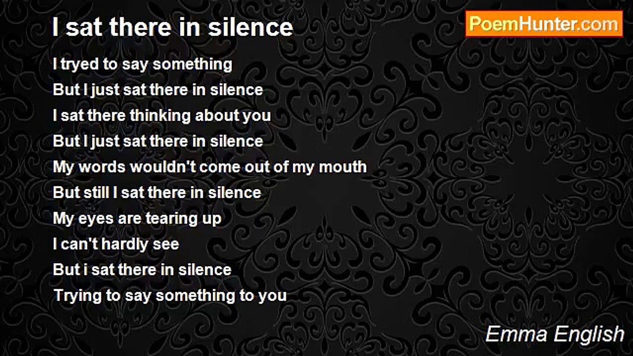 Emma English - I sat there in silence