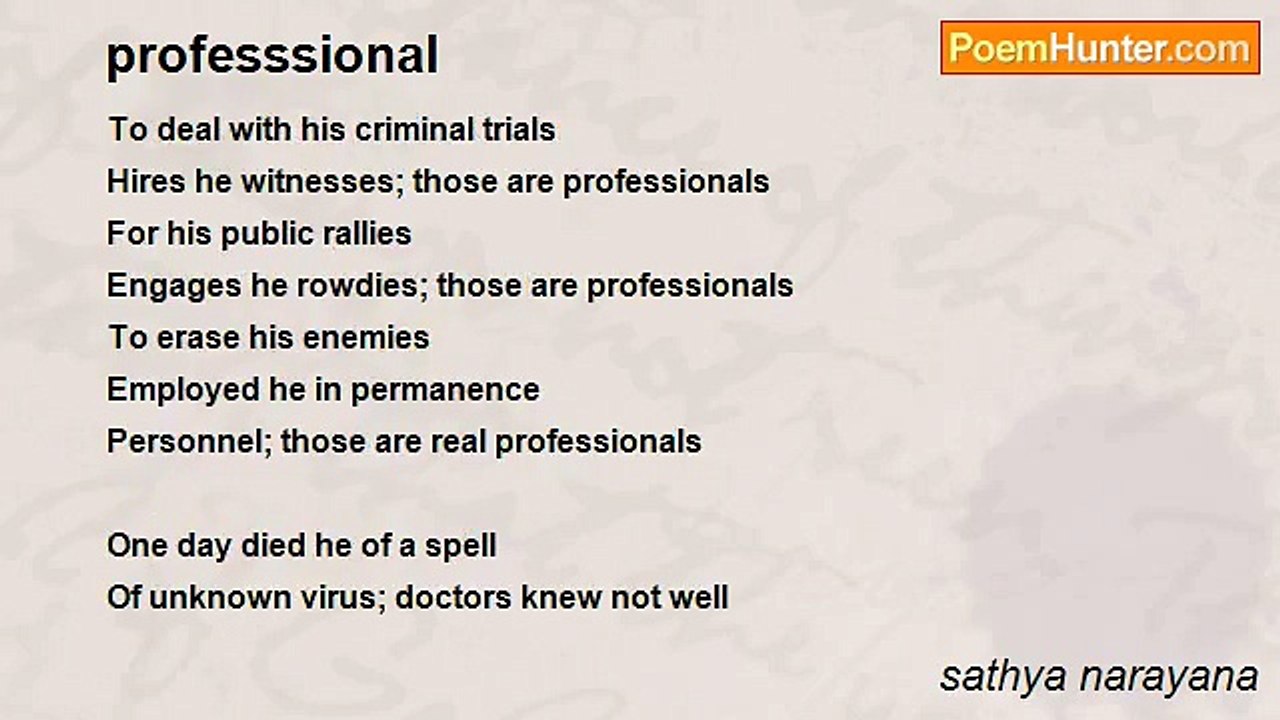sathya narayana - professsional