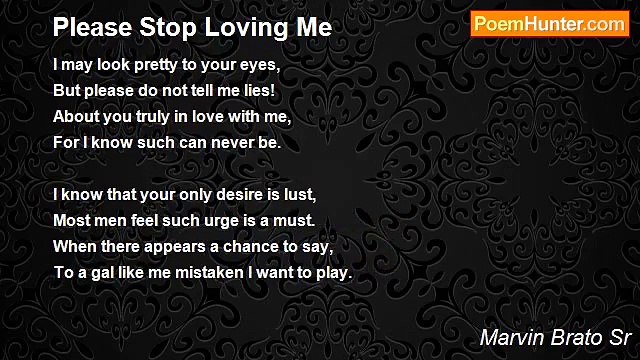 Marvin Brato Sr - Please Stop Loving Me