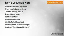 Chris Mackie - Don't Leave Me Here