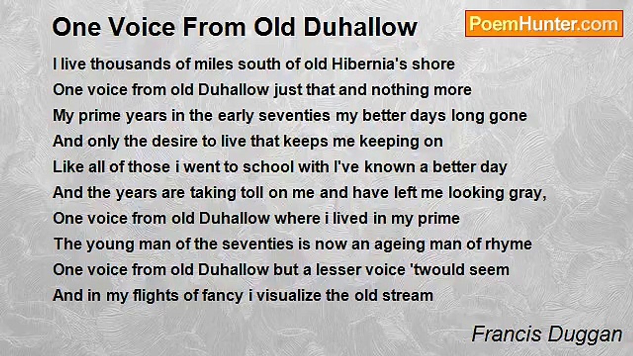 Francis Duggan - One Voice From Old Duhallow