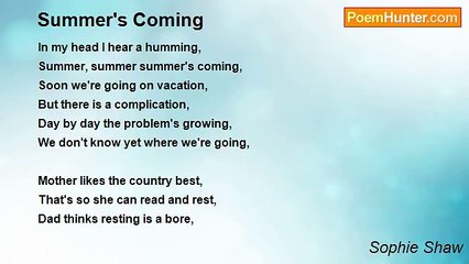 Sophie Shaw - Summer's Coming