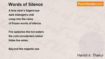 Harish k. Thakur - Words of Silence