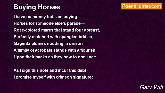 Gary Witt - Buying Horses