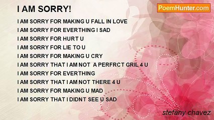 stefany chavez - I AM SORRY!