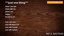 RIC S. BASTASA - ***just one thing***