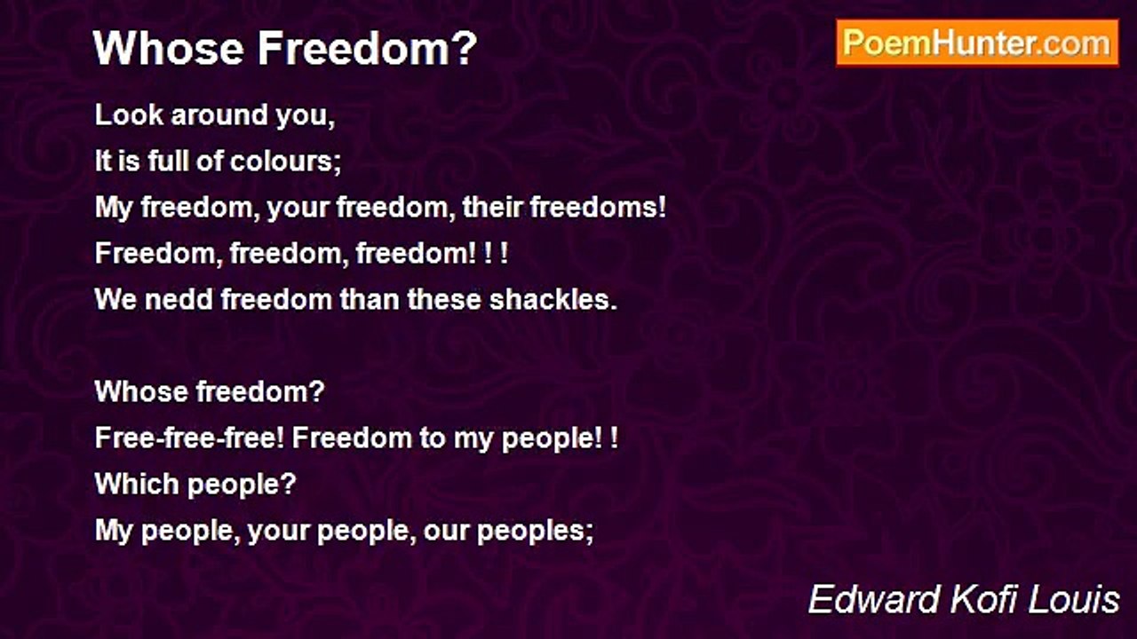 Edward Kofi Louis - Whose Freedom?