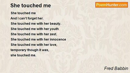 Fred Babbin - She touched me