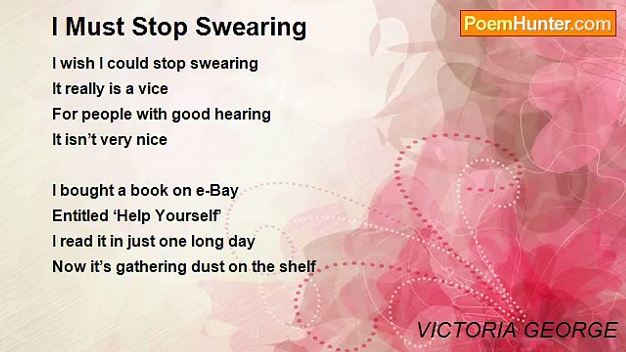 VICTORIA GEORGE - I Must Stop Swearing