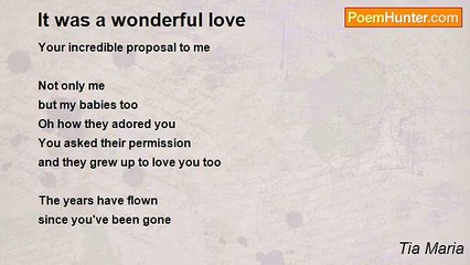 Tia Maria - It was a wonderful love