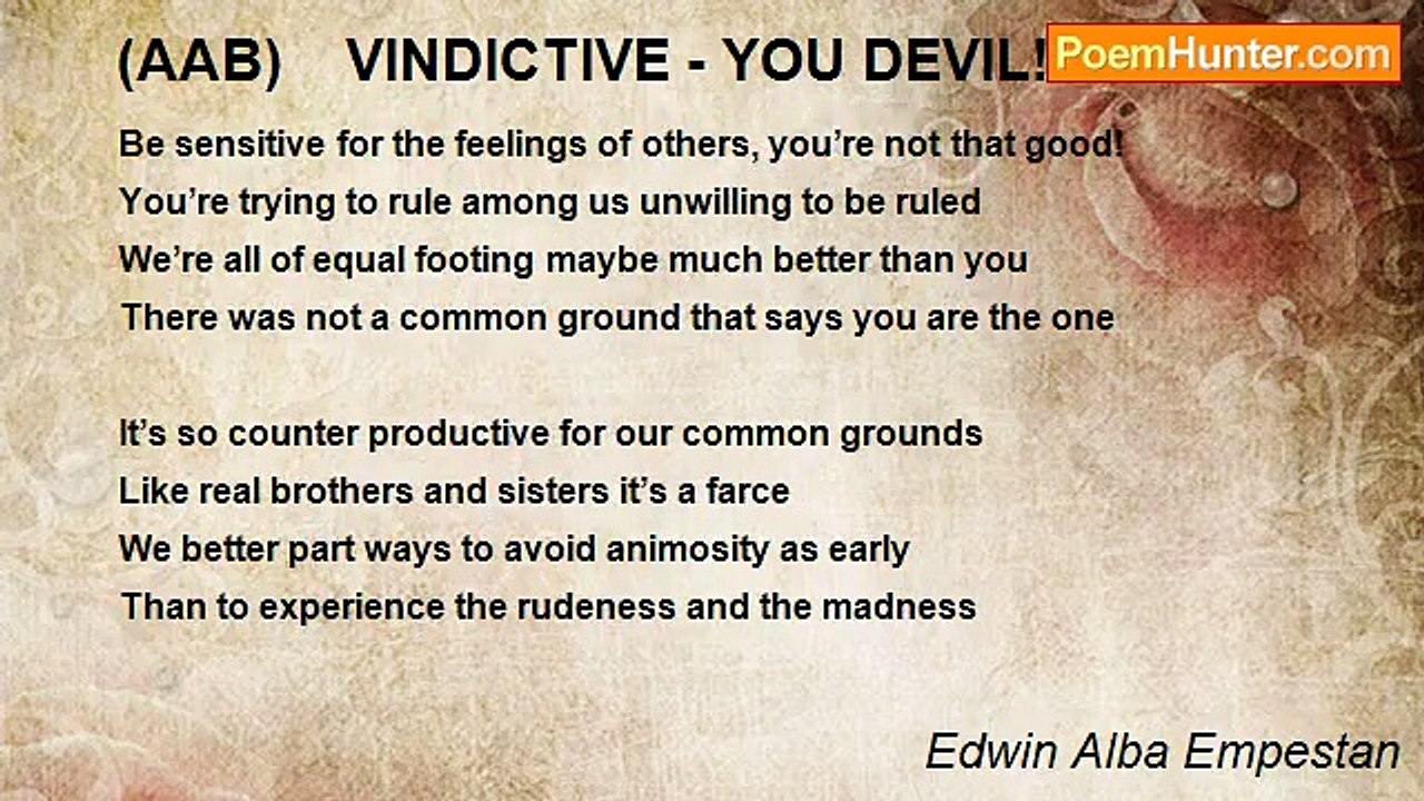 Edwin Alba Empestan - (AAB)    VINDICTIVE - YOU DEVIL!