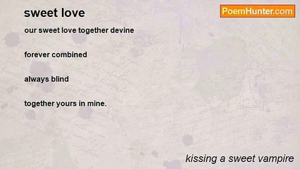 kissing a sweet vampire - sweet love