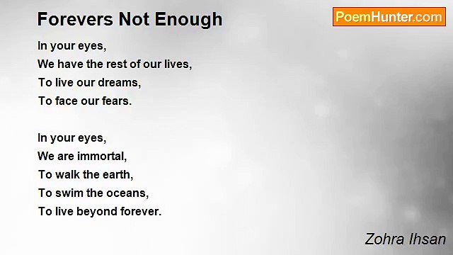 Zohra Ihsan - Forevers Not Enough